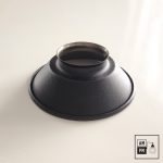 petit-abat-jour-cône-vintage-métal-biseauté-noir-texture-2