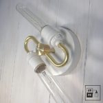 Luminaire plafonnier moderne blanc et laiton | A1C02