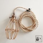 Lampe-suspendue-cage-rustique-laiton-antique-A3S30
