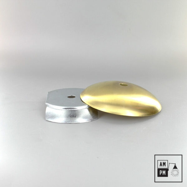 Lot De 2 Anneaux De Fixation Pour Abat-jour En Verre - Laiton Doré - Pour Douille E26